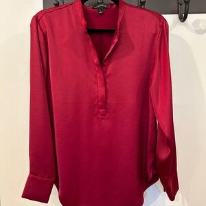 Banana Republic Women's Size Small Red Satin Blouse